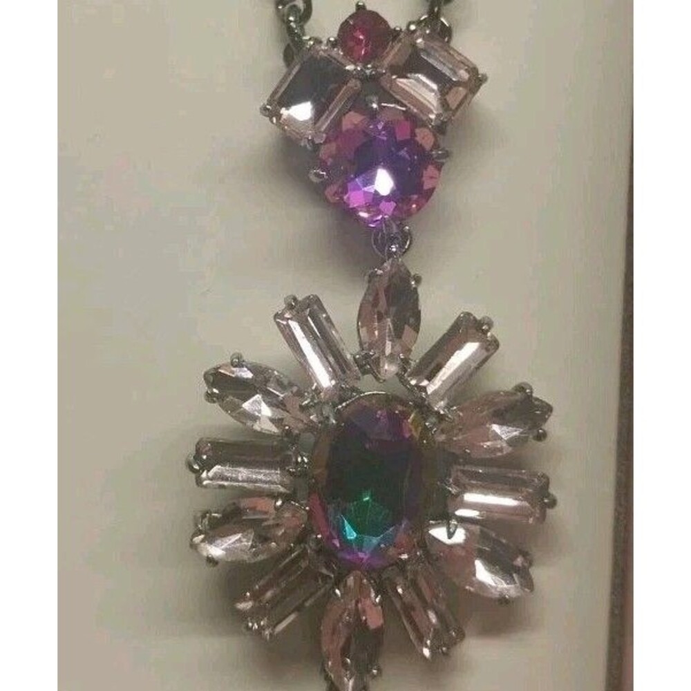 Bomb Party Palm Springs Summer Pendant Tassel Necklace NIB 30”